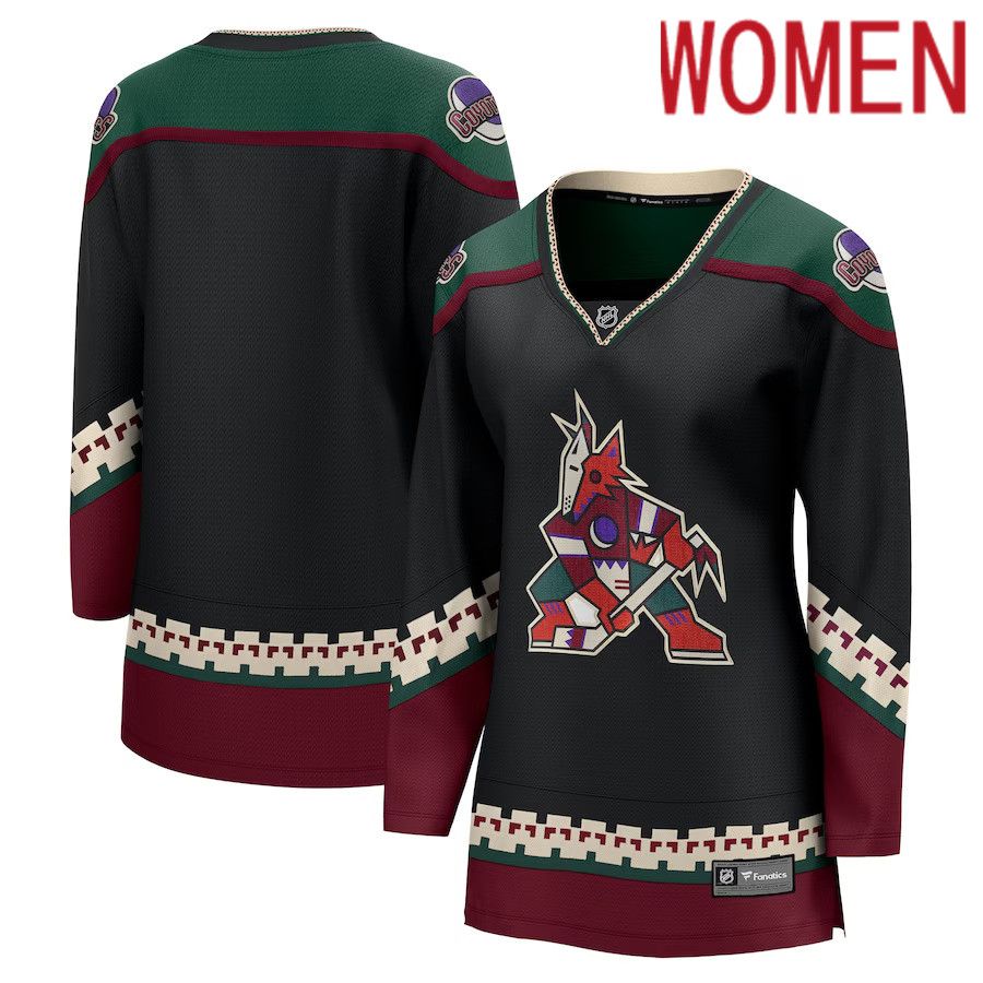 Women Arizona Coyotes Fanatics Branded Black Home Breakaway NHL Jersey